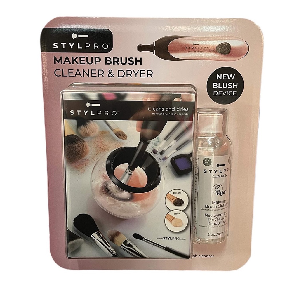 StylPro Makeup Brush Cleaner & Dryer Incl. Batteries, 150ml Brush Cleanser